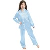Silk Pajamas for Girls Satin Long Sleeve Button Down PJ