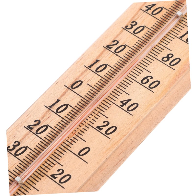 KONTONTY Analog Temperature Gauge Small Wooden Thermometer for Kitchen Cooking