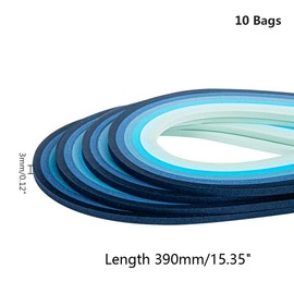 arricraft 1200 Strips 3mm Paper Quilling Strips Set, Quilling Art Strips, 6 Colors Paper Craft Supplies for Paper Art DIY Craft Projects-Blue Gradient