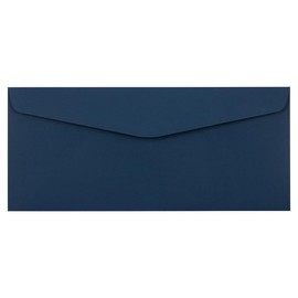 JAM PAPER #10 Business Premium Envelopes - 104.8 x 241.3 mm (4 1/8" x 9 1/2") - Navy Blue - 100/Pack