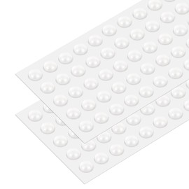 100 Pcs Cabinet Door Bumper Clear Silicone Bumpers Self Adhesive Non Slip Furniture Pads for Kitchen Cabinets Picture Frames, Cupboard Door Bumpers（Round 0.3 * 0.15 Inch ）