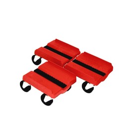 Push Industries Poly Pro Heavy Duty Snowmobile Dollys 1500 lbs with 2.5” Nylon Swivel Casters (Red)