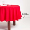 HOMESCAPES Red Cotton Round Tablecloth 6 to 8 seater Large