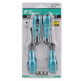 Magnetic Tri-Wing Screwdriver Set, 4 Pieces, Robust Chrome Vanadium Steel Screwdriver, Multifunctional Hand Tool with Different Sizes for Household Appliances