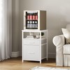 Herture Mini Fridge Stand with 3 Storage, Mini Fridge Cabinet,