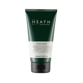 Heath Face Wash for Men - Advanced Exfoliating Cleanser for Daily Use - Black Lava and Activated Charcoal - With Vitamin C and Brazilian Papaya Extract - Made in England - 150 ml