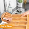 Bellsal Bamboo Silverware Drawer Organizer, Kitchen Utensil Drawer Organizers, 12"x15.7"
