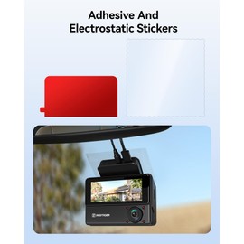 REDTIGER Adhesive and Electrostatic Stickers for VP20 Dash Cam Mounting, Strong Windshield Grip, No Sticky Residue, Double-Sided Design