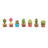 L 7pcs Pequeño Cactus Miniatura Suculentas Plantas Decora Z