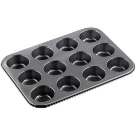 Rosenstein & Söhne Muffin Tray: Non-Stick Baking Tray for 12 Muffins with 7 cm Diameter (Muffin Baking Tray, Muffin Baking Tin, Muffin)