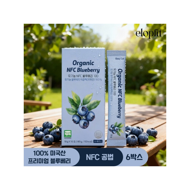 Benefit Fit Organic NFC Blueberry 100 10 packs / 이롭핏