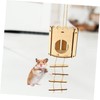 Kisangel 2pcs Wooden Hamster House Hideout Chair Assembly Pet Nest
