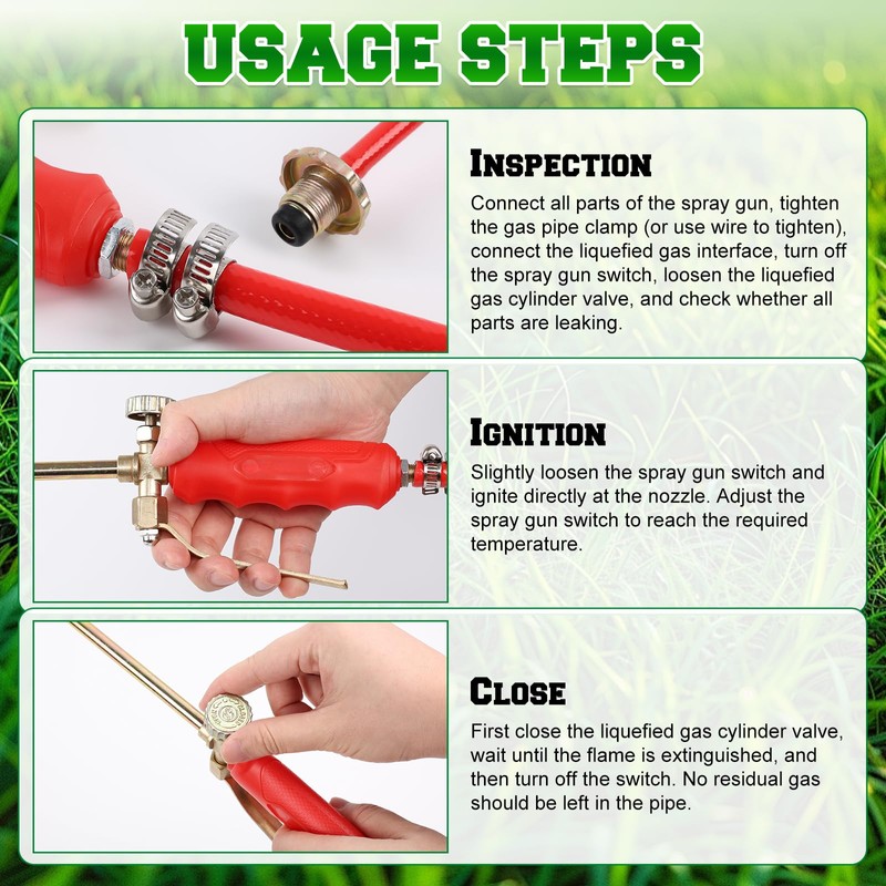2025 New Propane Torch Weed Burner Kit, High Output Propane