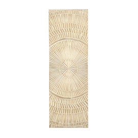 Deco 79 Wood Geometric Handmade Home Wall Decor Intricately Carved Radial Wall Sculpture, Wall Art 12" x 1" x 36", Gold