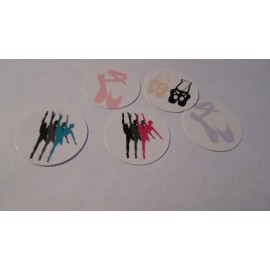Unbranded Pre Cut One Inch Bottle Cap Image BALLET DANCERS  Free Shipping - photo, 25 images