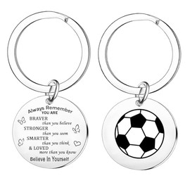 Nimteve Football Gifts for Women Men Keyring for Football Players Fans Meaningful Football Birthday Keychain