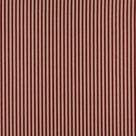 Burgundy and Beige Thin Striped Jacquard Woven Upholstery Fabric by The Yard - SKU: Joseph Merlot