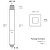 TRUSTMI Square Shower Arm with Flange 8 Inch Extension Arm