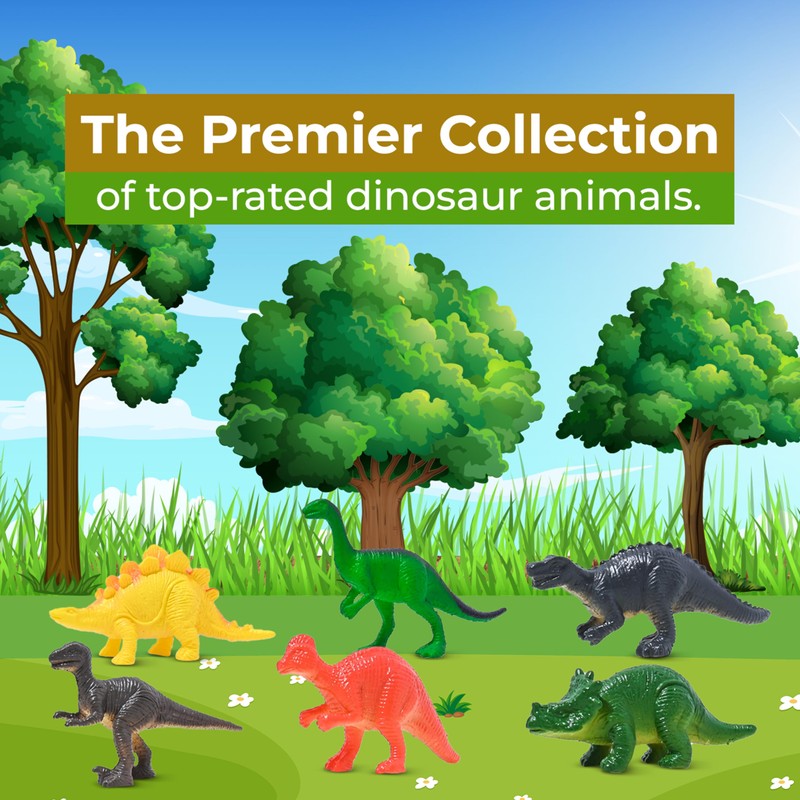 100 Piece Party Pack Mini Dinosaurs - Plastic Mini Educational