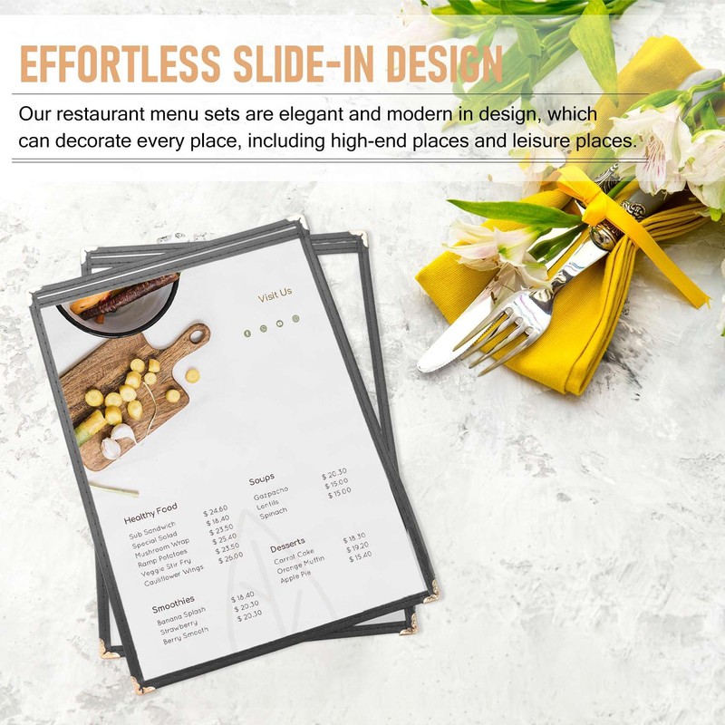 Gokoti 10 Pack Menu Covers - Single Page, 2 Views,