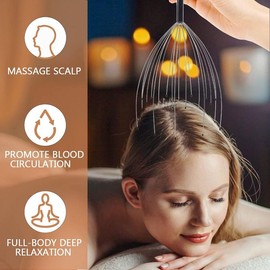 2 Pack Head Massager/ Scratcher 20 Fingers Handheld Scalp Massage Tingler for Deep Relaxation, Stocking Stuffers for Men, Women! T&J