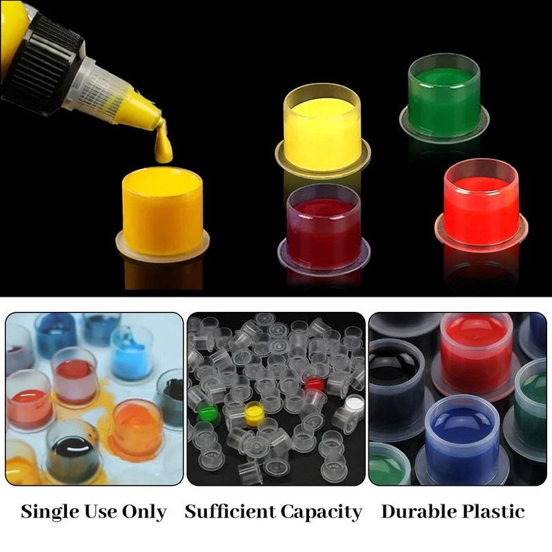 1000 Pcs Tattoo Ink Cups with Large Wide