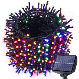 Toodour Solar Christmas Lights, 121ft 350 LED 8 Modes Solar String Lights, Waterproof Solar Outdoor Christmas Lights for Garden, Patio, Holiday, Party, Balcony, Christmas Decorations (Multicolor)