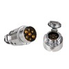 BEIJISTAR Trailer Plug & Trailer Socket, 7-Pin Metal with Rubber