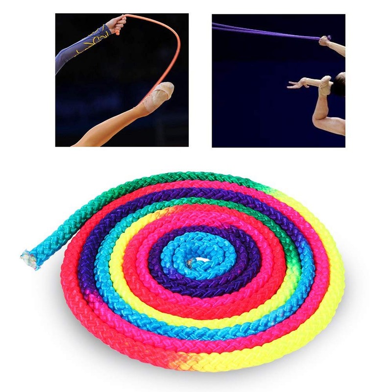 Acouto Cuerda de Gimnasia rítmica de Nylon de Color Iris