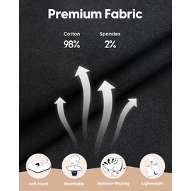 maamgic Men's Classic-fit 7" Cotton Casual Shorts Elastic Waistband with Multi-Pocket Daily Wear Walking Summer Outfit