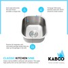KABCO Single Bowl Undermount Stainless Steel Kitchen Sink, Rust Resistant