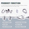 Glarks 24Pcs M8 Wire Rope Cable Clip Clamp with Cable