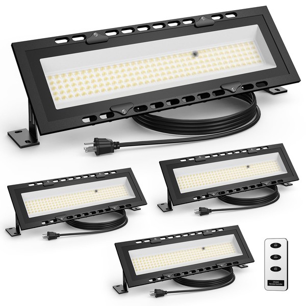 120W LED Shop Lights with Remote Control, 18000LM 6000K Aluminum