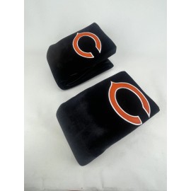 FremontD 2 New Sideless Soft Black Velour Truck Car SUV Seat Cover Chicago Bears