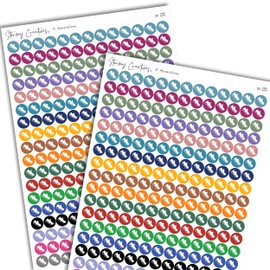 Stormy Creatives Small Shoe Icons Decorative Planning Stickers, 468 Stickers, 0.3" diameter, Multicolor, Health & Wellness Planner