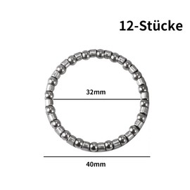 Alriedy Bicycle Headset Ball Bearings, 40 mm Steering Head Bearings, Ball Bearings for Mountain Bike and City Bike, Silver, Pack of 12