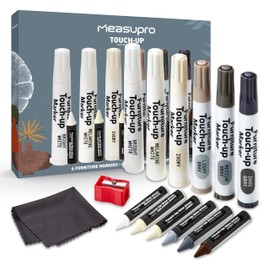 MeasuPro Wood Scratch Repair Kit Markers - Set of 13 Light Colors - Scratch & Stain Markers, Furniture Repair Pens for Touch-Up on Wood Furniture, Tables, Desks, Bedposts - Carpenter's Toolkit