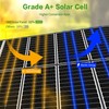JJN 200 Watt Solar Panels, 10BB Monocrystalline 12V 2PCS 100W