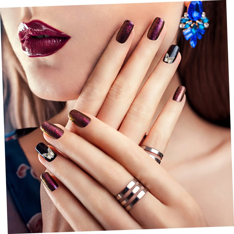 Baluue 10pcs 3D Butterfly Nail Charms Crystal Rhinestones Butterfly Nail