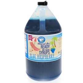 Hypothermias Gallon Variety 3 Pack Flavor Syrups - Blue Raspberry, Piña Colada, Cherry - Handcrafted Shaved Ice and Snow Cone Syrup 🍧 Slushie 🌺 Soda ☕️ Coffee Flavor Syrups for Drinks - Non-GMO, 100% Pure Cane Sugar, No Corn Syrup 🚫 🌽 Ready To Use - 128 Fl. Oz each in BPA-Free Plastic Bottle with Pump