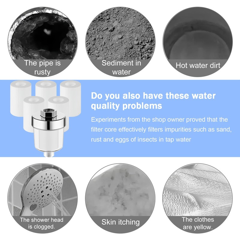 Pack of 3 Water Filter Shower Filter Universal Shower Filter