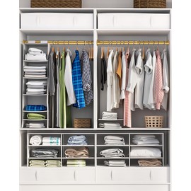 CTSZOOM Closet Rods For Hanging Clothes, Heavy Duty and Stepless Adjustable, Closet Hanging Rod for Wardrobes Laundry RV, Premium Stainless Steel(Gold,17"- 40")