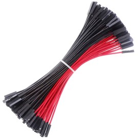 Breadboard Jumper Wires 20AWG, Bestlus Exclusives Female to Female Jumper Wires 15CM F/F Pack of 120 Square Head 0.1'' (15CM / 6'', F/F, Red x 60 Pieces Black x 60 Pieces)