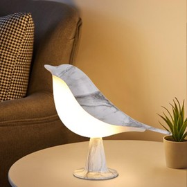 Danolt Bird Bedside Lamp Without Cable, Bedside Lamp Touch Dimmable, Wireless Lamp with 3 Colour Temperatures, Small Table Lamp, Night Light Children