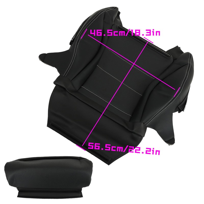 WFLNHB Artificial Leather Front Driver Side Bottom Seat Cover Black