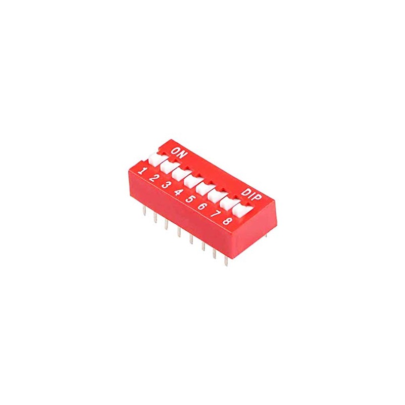 8 Position DIP Switch - Pack of 5