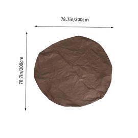 Abaodam 1Pc Round Hot Tub Cover Durable Outdoor Spa Protector for Pools Weatherproof Design Fits Hot Tubs Coffee Color