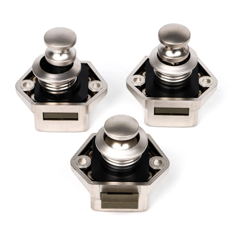 BQLZR 20mm Opening Hole Push Button Keyless Lock Latch Cupboard
