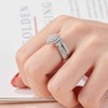 SHELOVES Marquise Shape Vintage Engagement Wedding Rings Set White Round