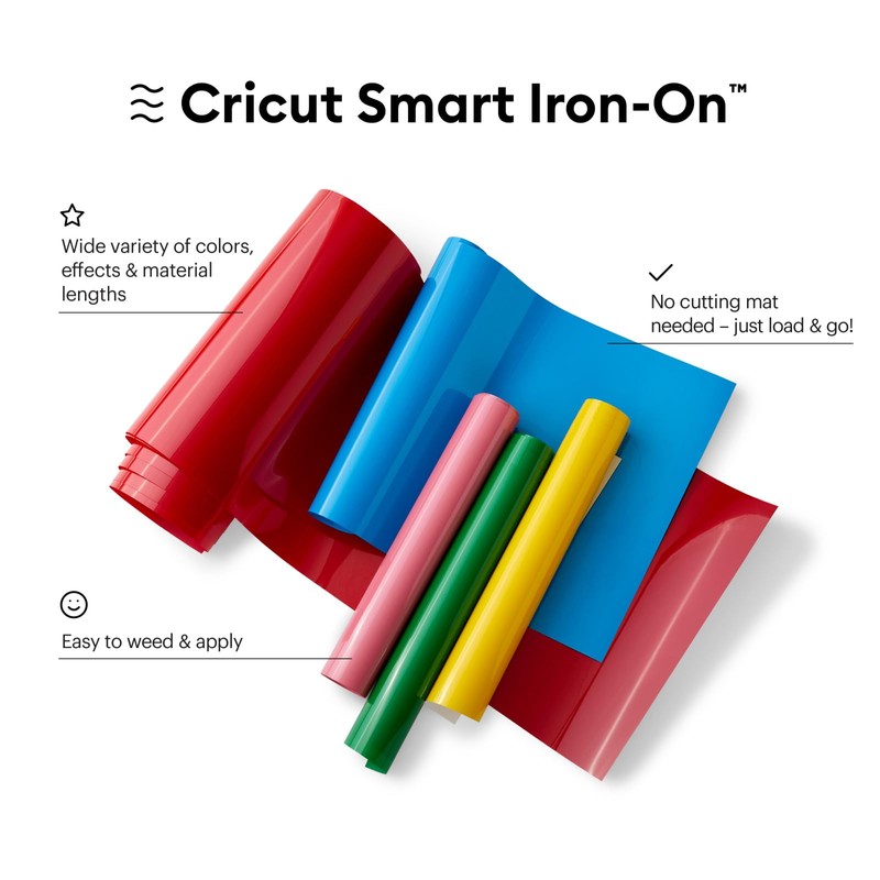 Cricut Smart Iron On, Black - 3ft Roll (13'x36') Heat